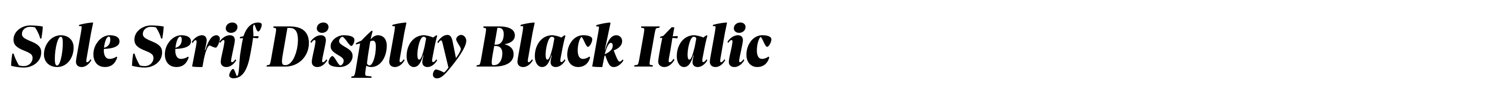 Sole Serif Display Black Italic